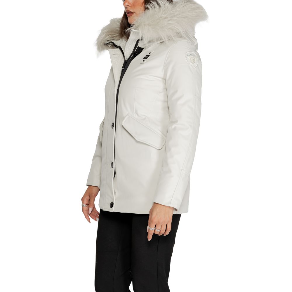 Blauer White Polyester Jackets & Coat