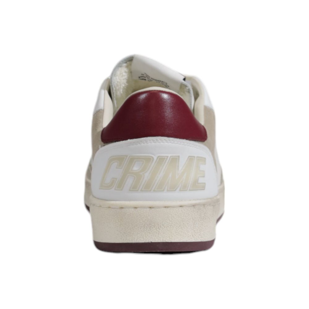 Crime London White Leather Sneaker