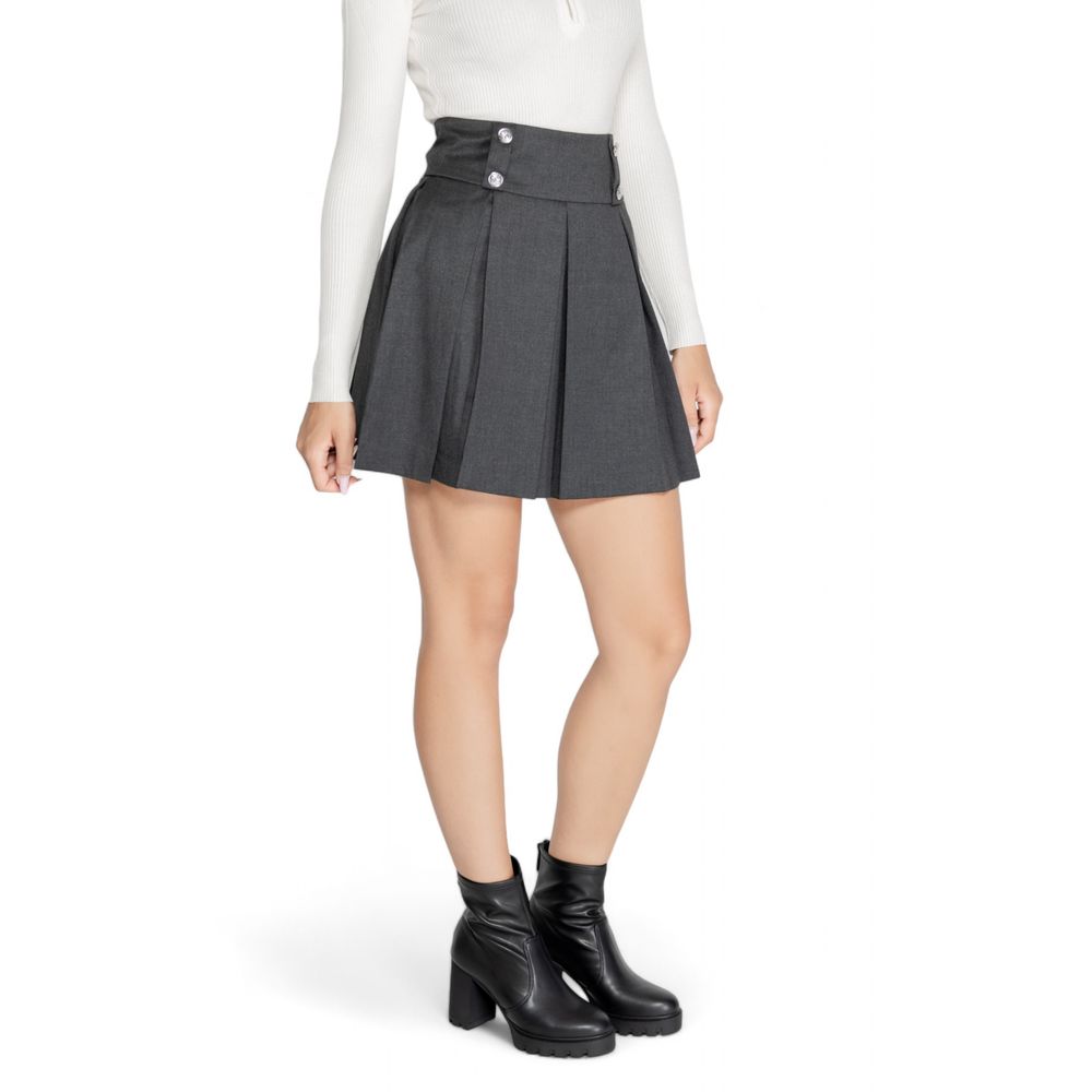 Morgan De Toi Gray Polyester Skirt