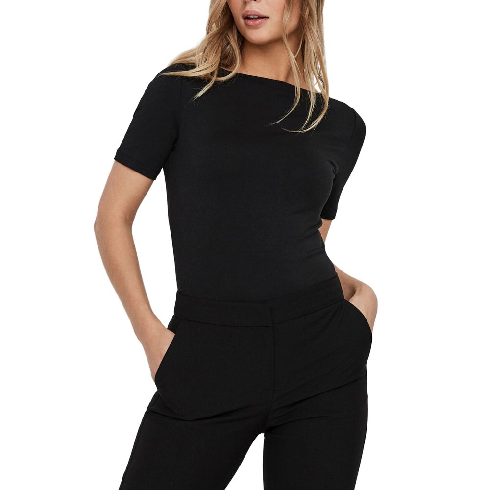 Vero Moda Black Viscose Tops & T-Shirt