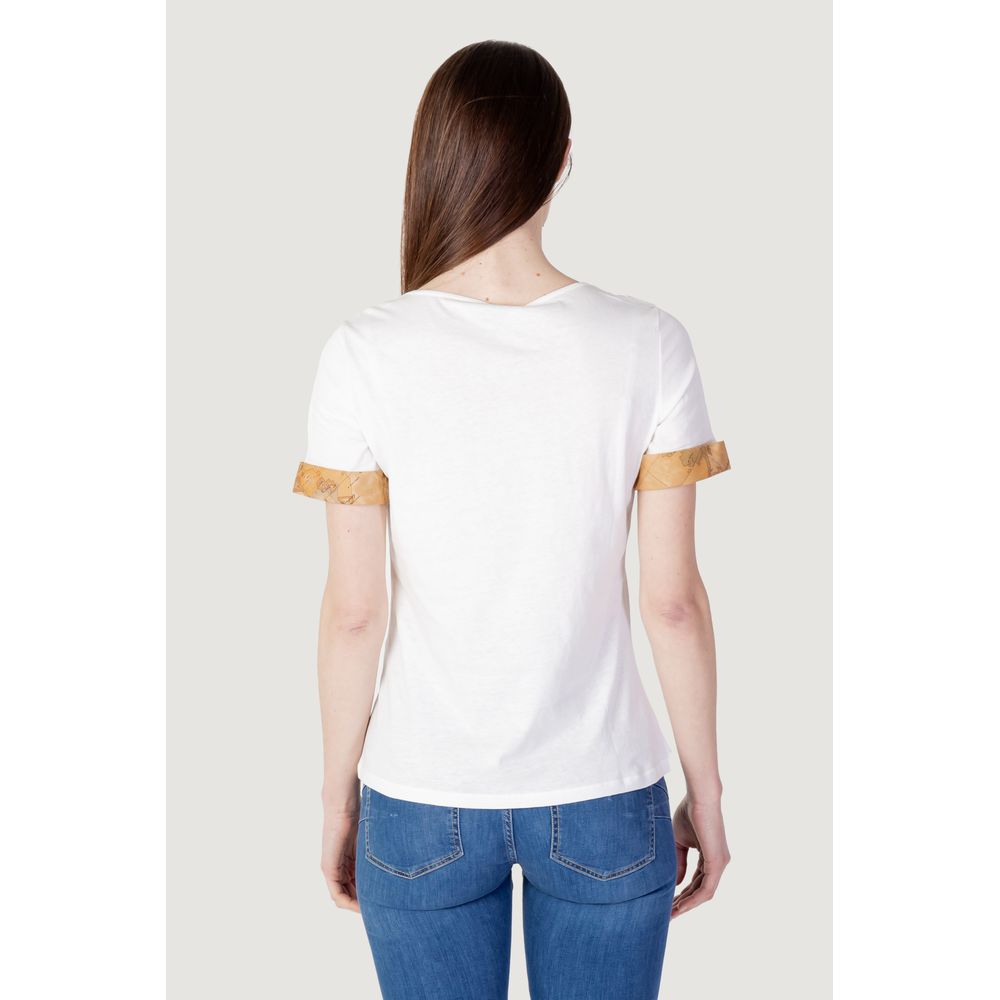 Alviero Martini Prima Classe Cream Cotton Tops & T-Shirt