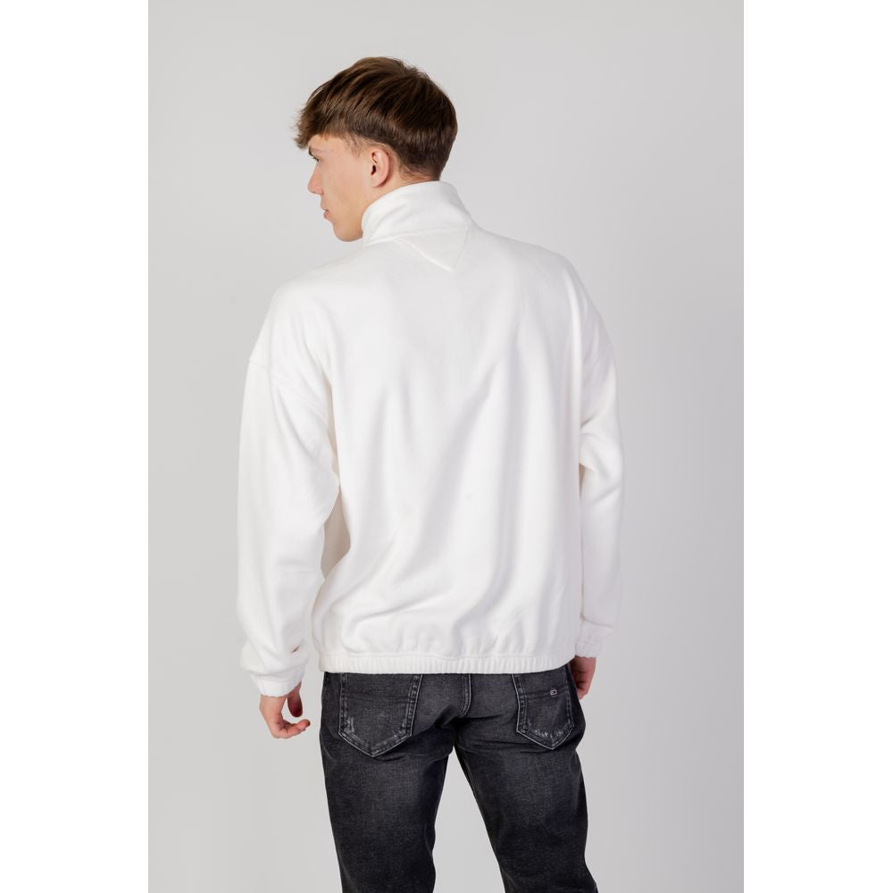 Tommy Hilfiger Jeans White Recycled Polyester Sweater