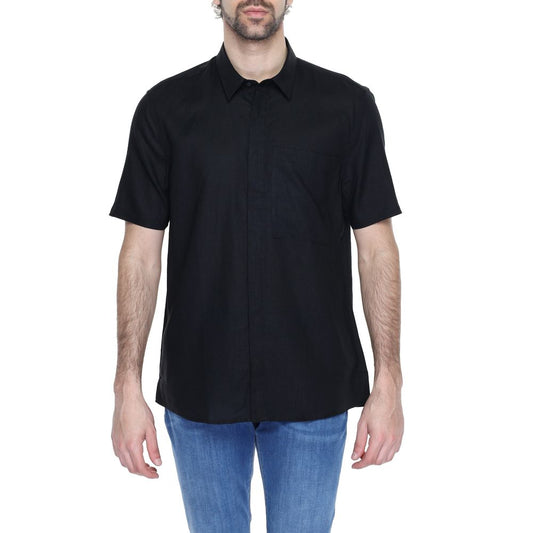 Antony Morato Black Linen Shirt