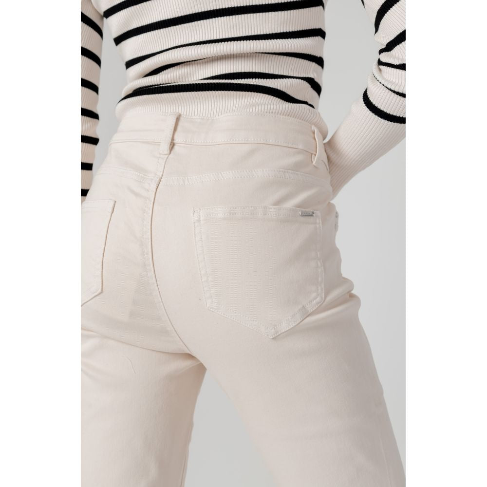 Morgan De Toi Beige Cotton Jeans & Pant