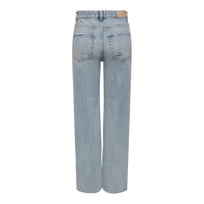 Only Light Blue Cotton Jeans & Pant