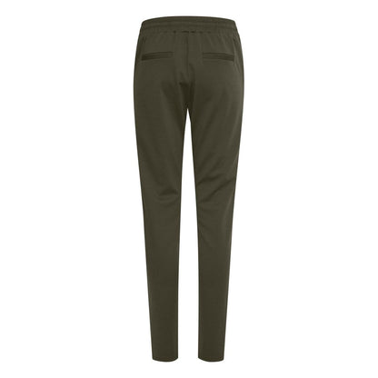 ICHI Green Polyester Jeans & Pant