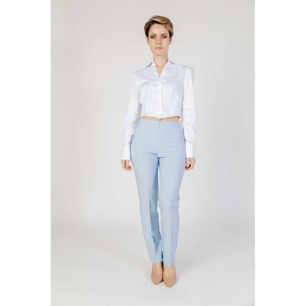 Sandro Ferrone Blue Polyester Jeans & Pant