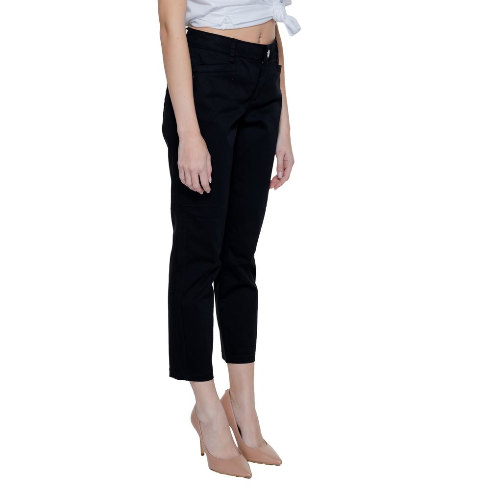 Street One Black Cotton Jeans & Pant