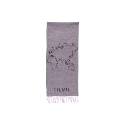 Alviero Martini Prima Classe Purple Polyacrylic Scarf