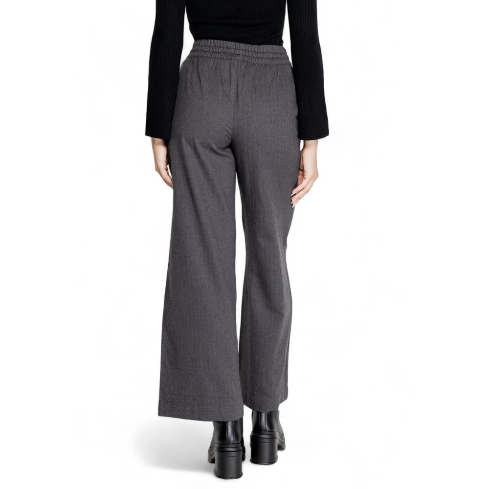 Jacqueline De Yong Gray Cotton Jeans & Pant