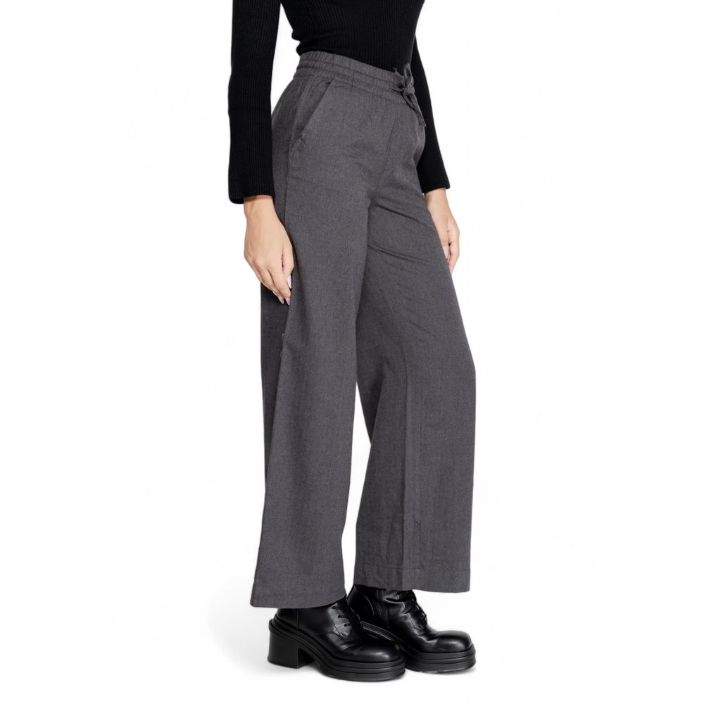 Jacqueline De Yong Gray Cotton Jeans & Pant