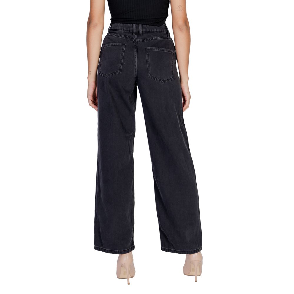 Jacqueline De Yong Black Cotton Jeans & Pant