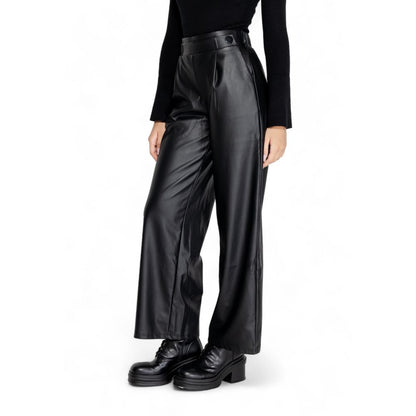 Jacqueline De Yong Black Polyester Jeans & Pant