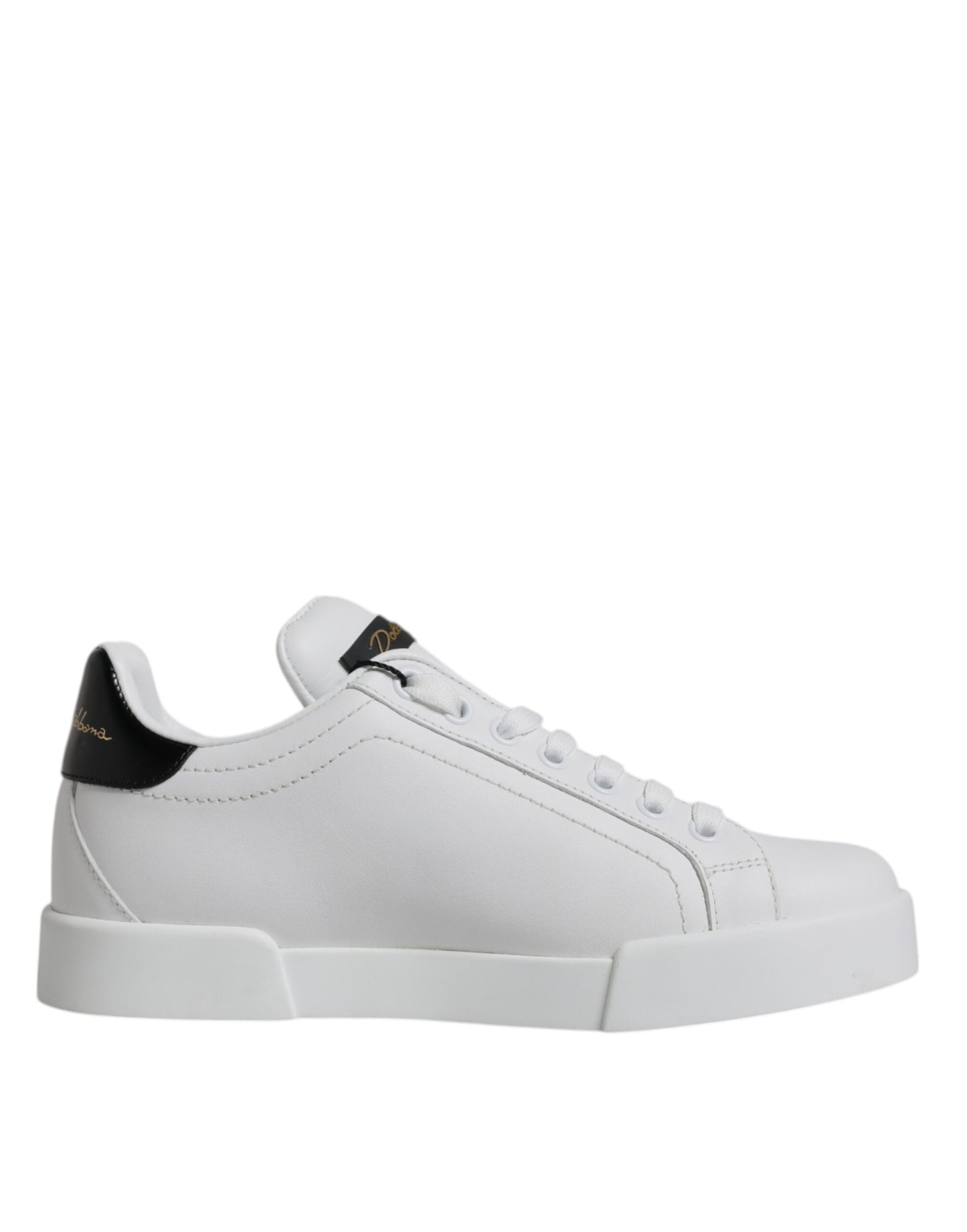 Dolce & Gabbana White Leather Classic Low Top Sneakers Shoes