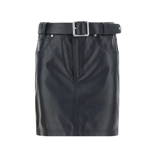 PINKO Leather Mini Skirt