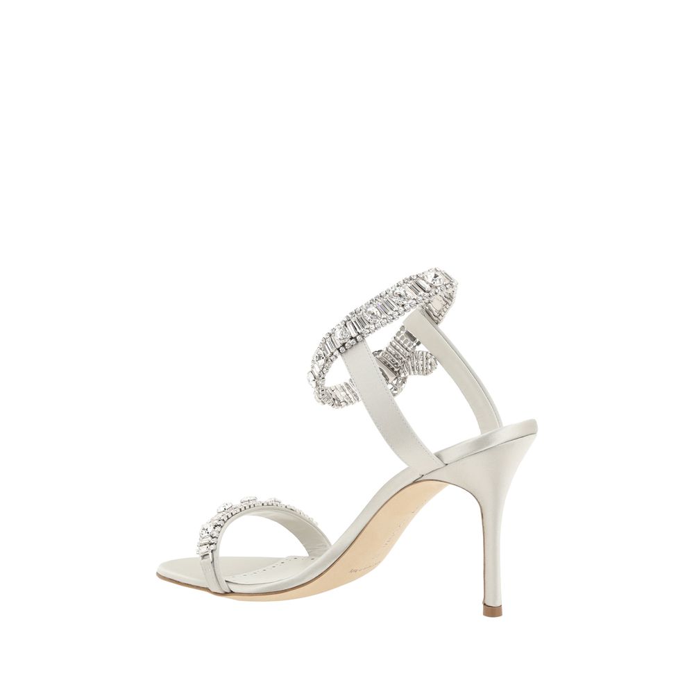 Manolo Blahnik Asasan Satin Sandals