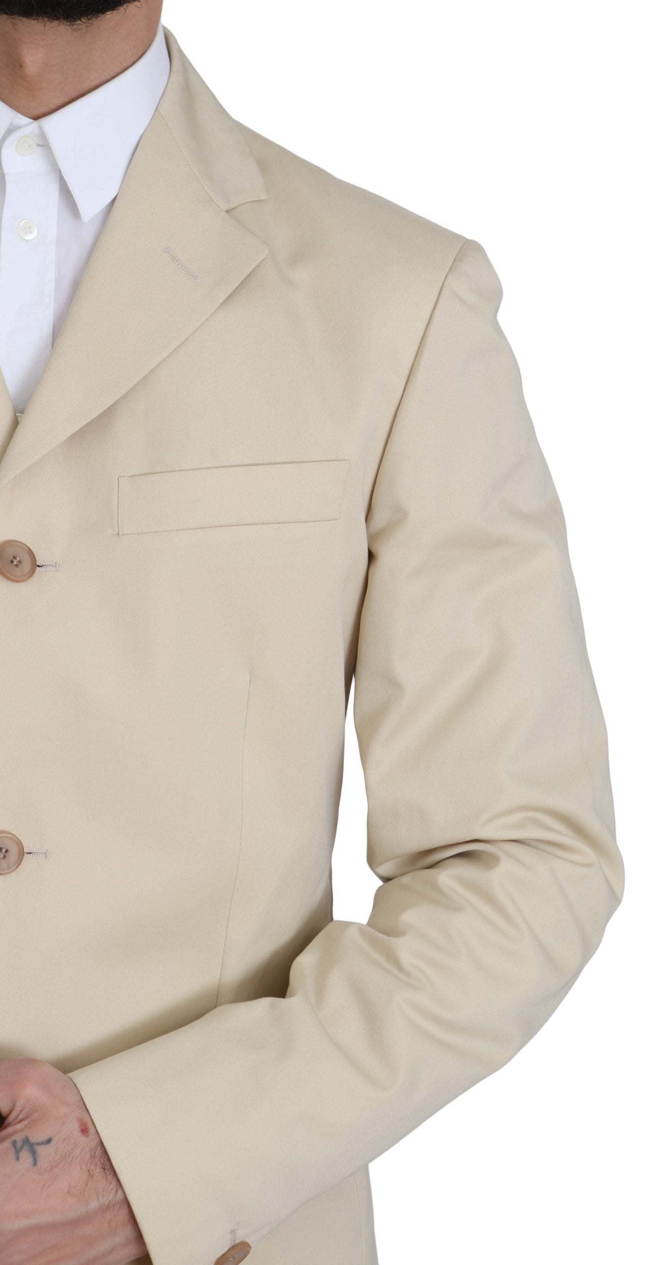 Romeo Gigli Beige Two-Piece Suit with Classic Elegance