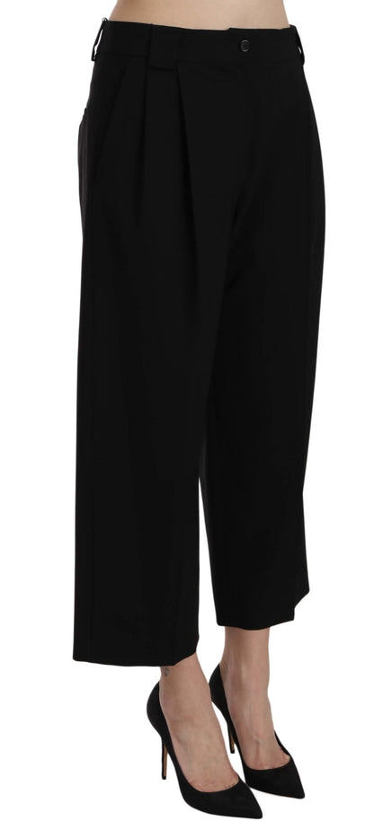 Dolce & Gabbana Elegant Black Cotton Trousers